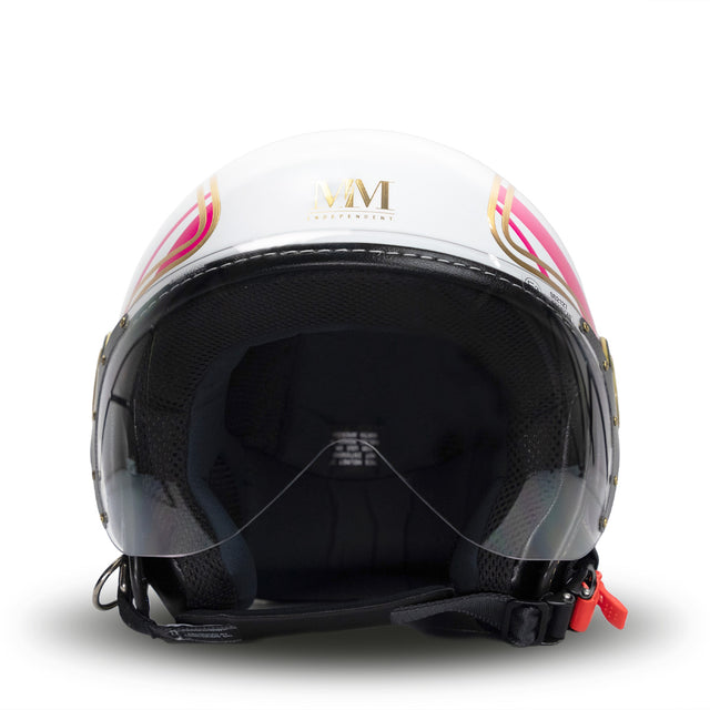 Capacete elegante em MM branco independente