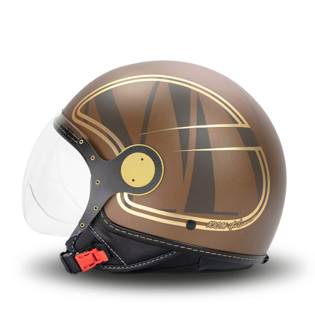 Capacete elegante em ouro marrom mm indirente
