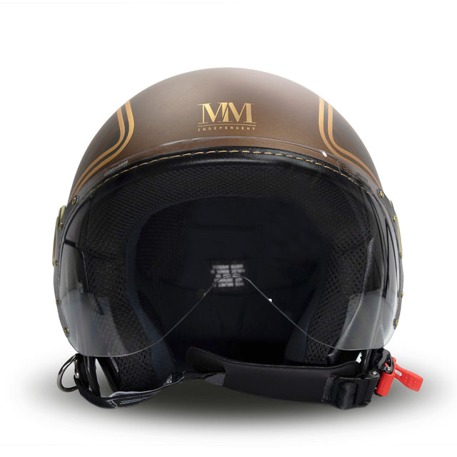 Capacete elegante em ouro marrom mm indirente
