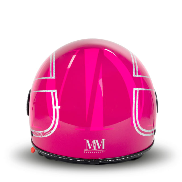 Capacete elegante em Fuxia glitter mm independente