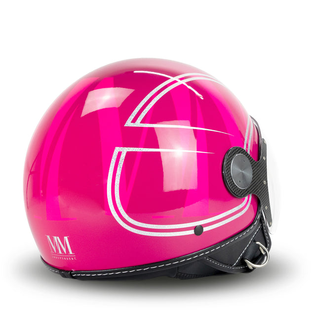 Capacete elegante em Fuxia glitter mm independente