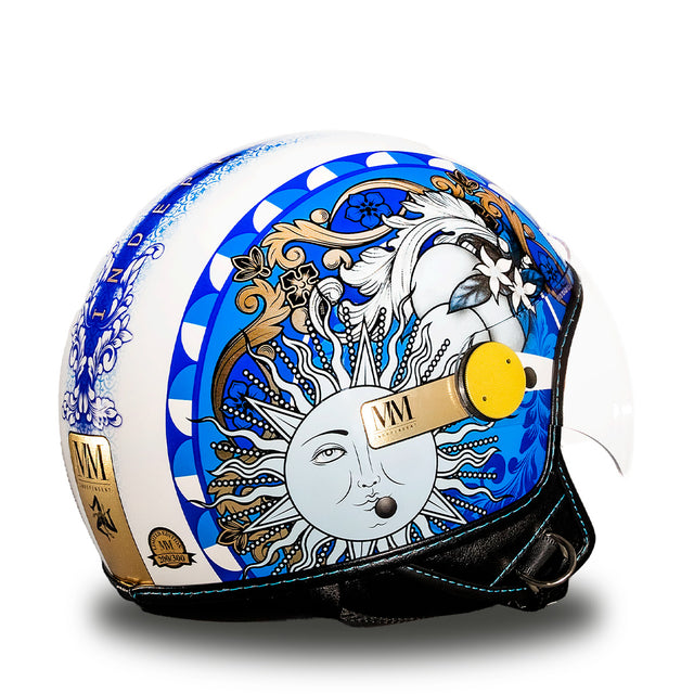 Capacete sicily magnolia blu limited edição mm independente
