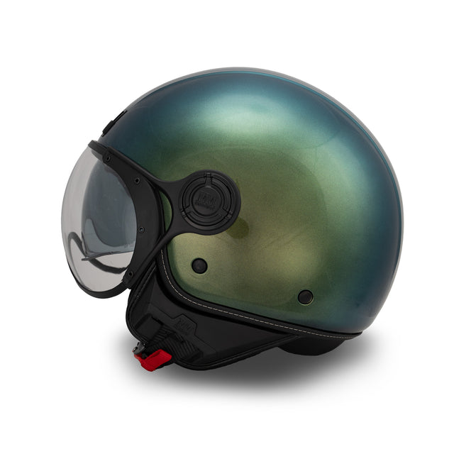 Casco JET A-Ventura Moscondoro Verde Cangiante Monocromo