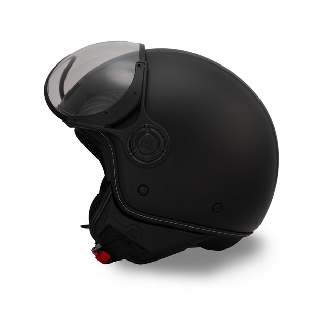 Casco JET A-Ventura Nero Monocromo di MM Independent