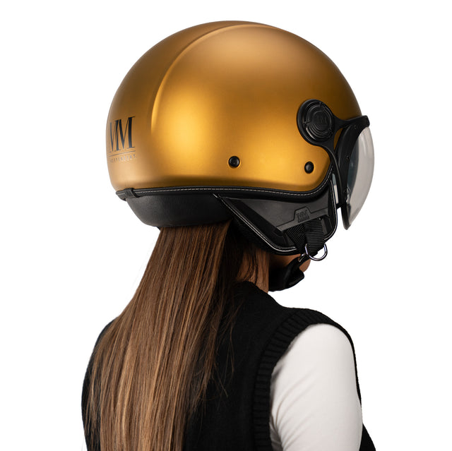 Casco JET A-Ventura Gold Monocromo di MM Independent