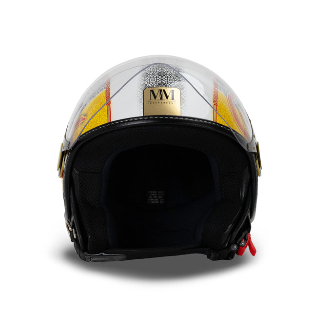 Sicily Trinacria 2.0 edição limitada de capacete amarelo-vermelho MM Independente