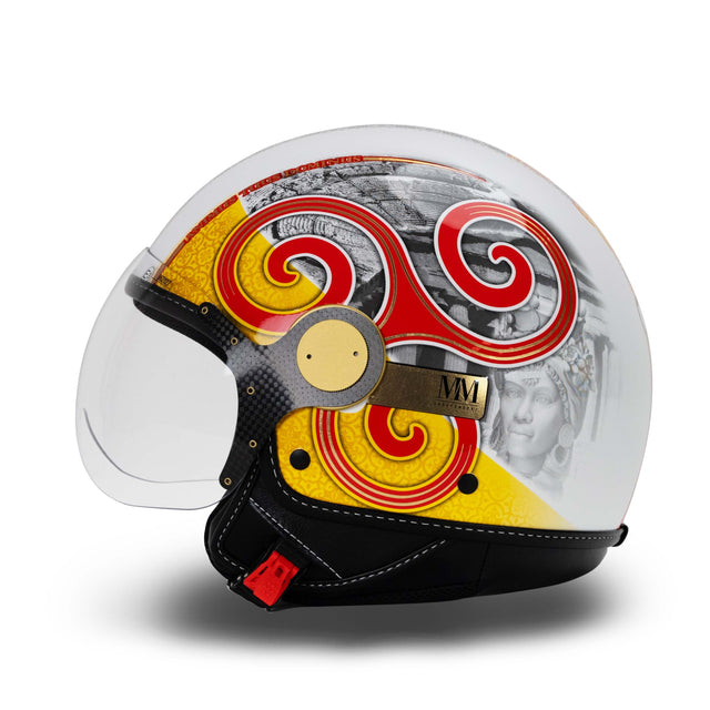 Sicily Trinacria 2.0 edição limitada de capacete amarelo-vermelho MM Independente