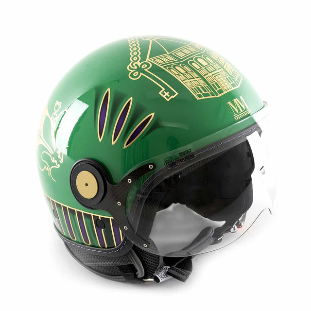 Casco verdi lato destro