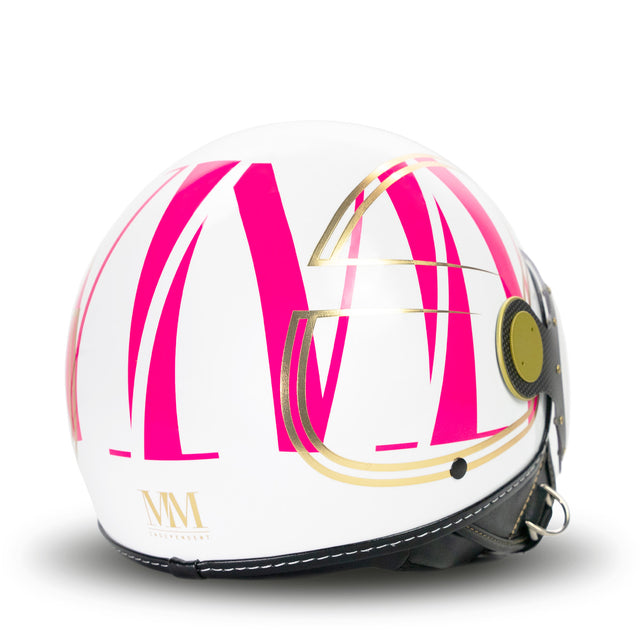 Capacete elegante em MM branco independente