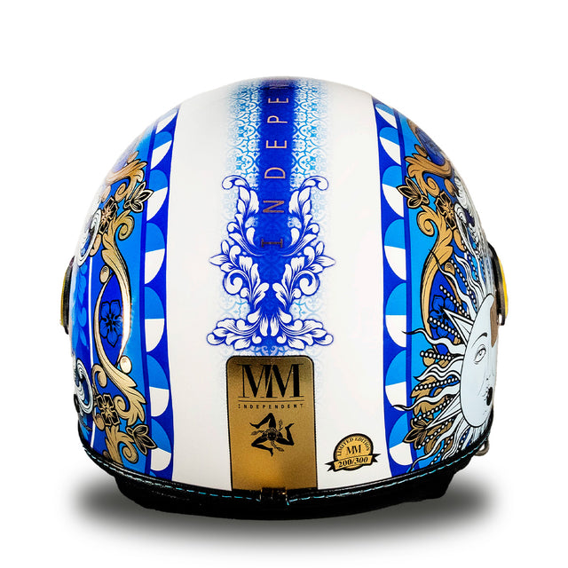 Capacete sicily magnolia blu limited edição mm independente