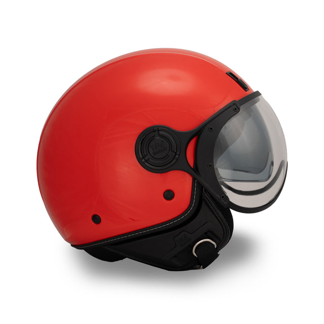 Casco JET A-Ventura Rosso Monocromo di MM Independent